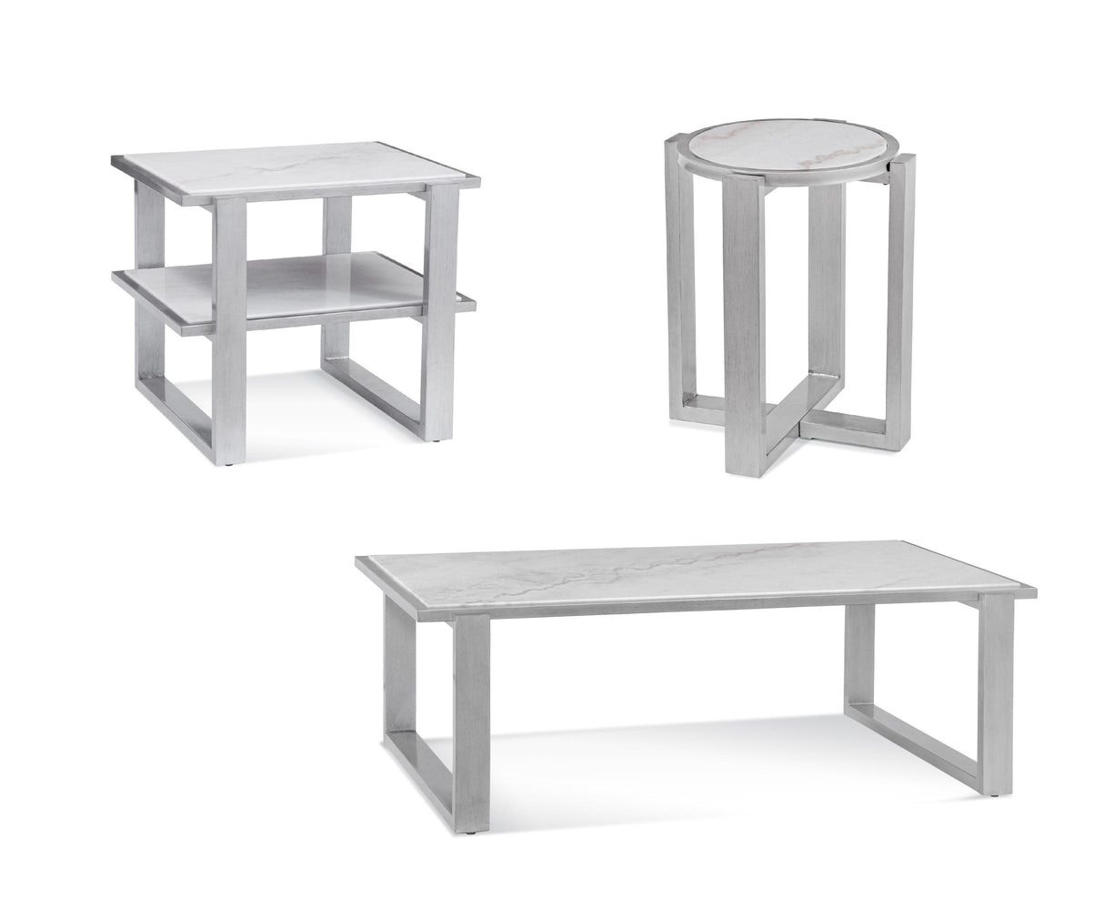 Bassett Silver Hessle Rectangular End Table