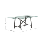 Bassett Silver Ross Dining Table