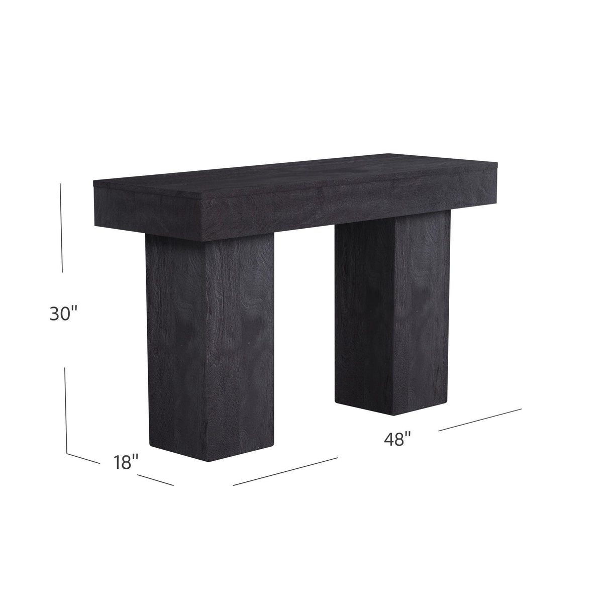 Bassett Black Padula Console Table