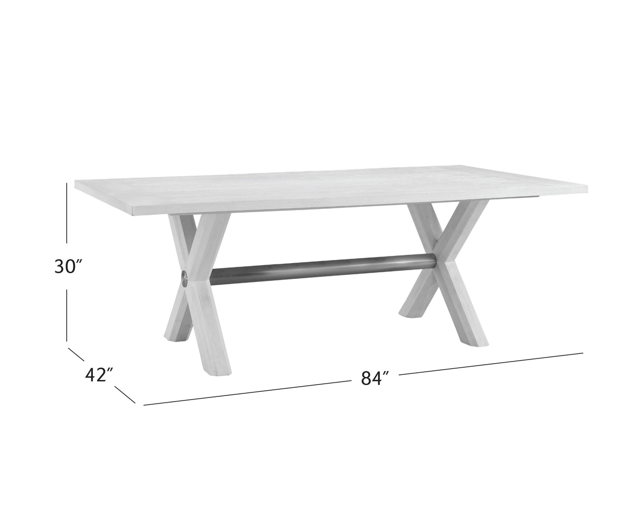 Bassett White Nadine Dining Table