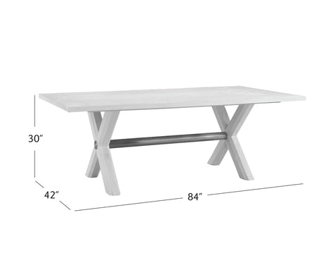 Bassett White Nadine Dining Table