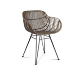 Bassett Brown Ryanne Arm Dining Chair Set of 2