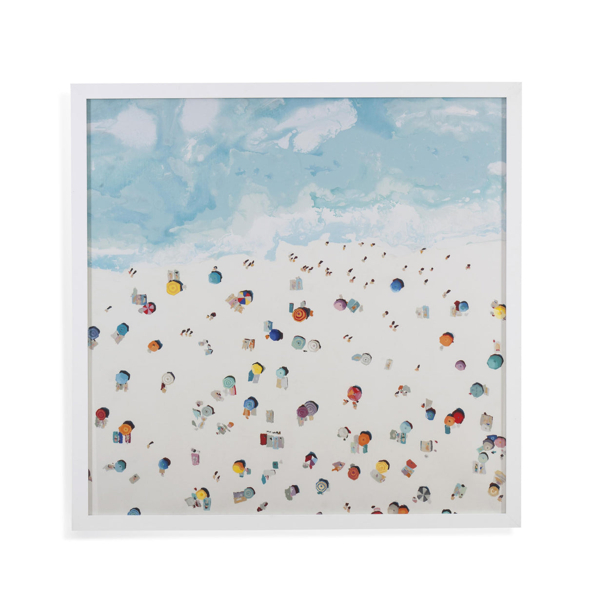 Bassett Blue Beach Day Framed Print