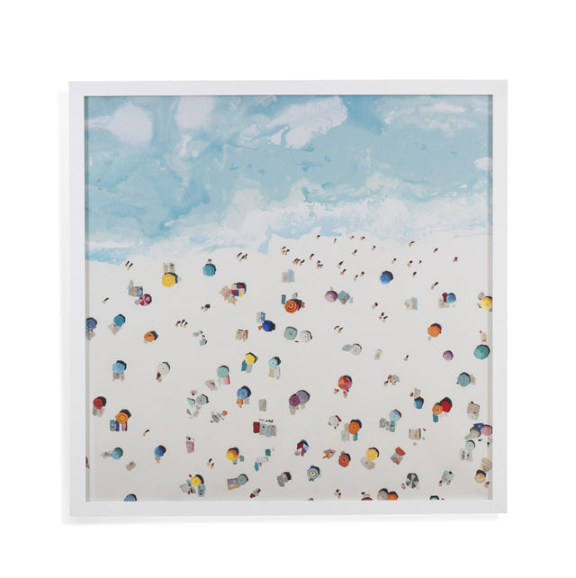 Bassett Blue Beach Day Framed Print