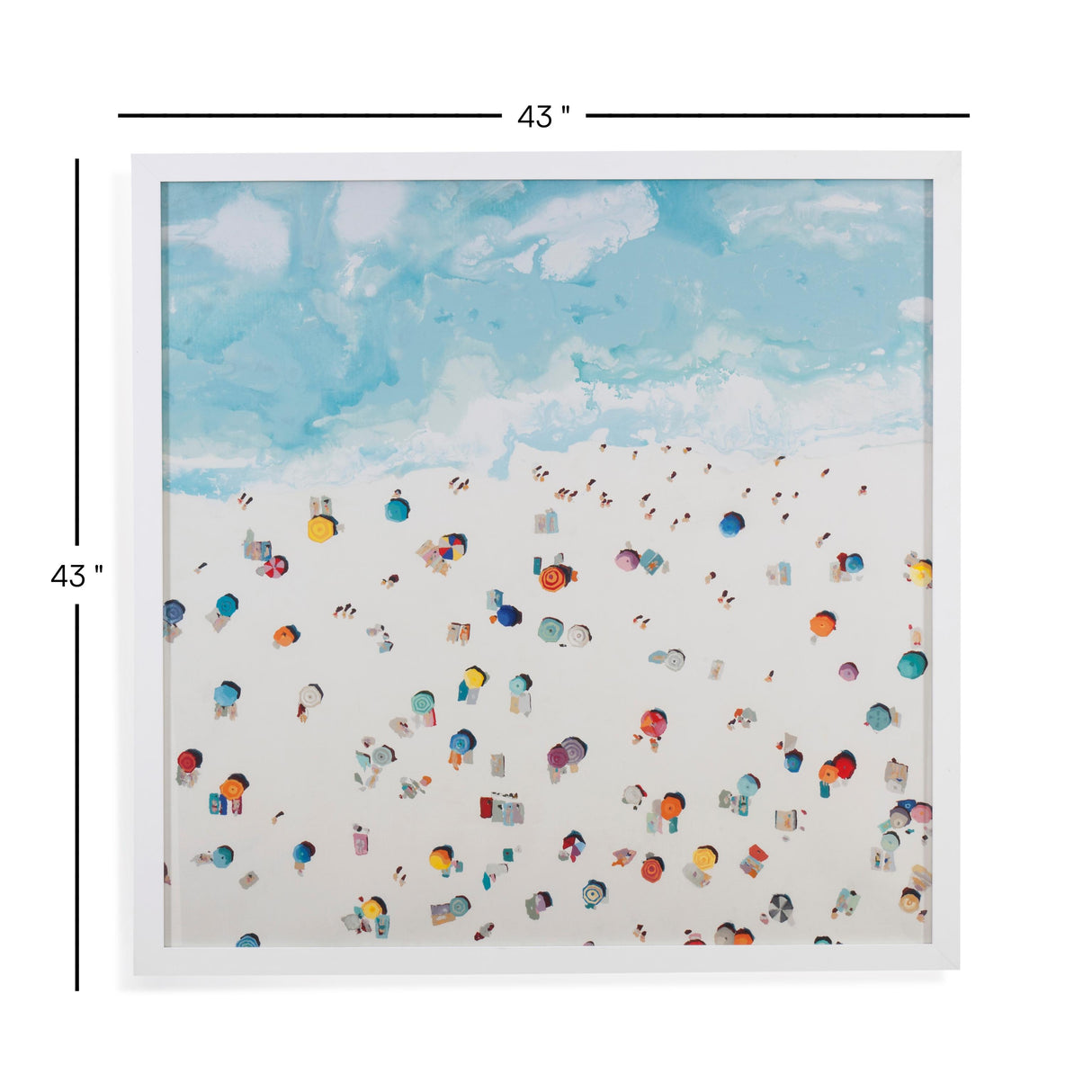 Bassett Blue Beach Day Framed Print
