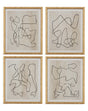 Bassett White Bound Framed Print Set of 4