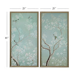 Bassett Green Birds & Flowers Framed Print Set of 2