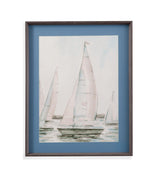 Bassett Blue Sail Scribble I Framed Print