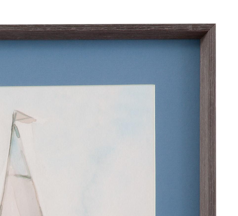 Bassett Blue Sail Scribble I Framed Print