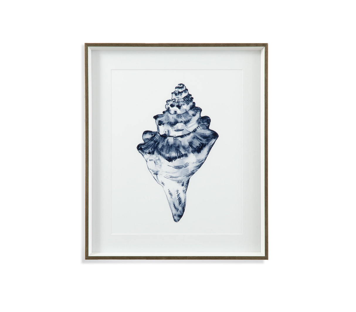 Bassett Blue Quiet Conch In Indigo III Framed Print