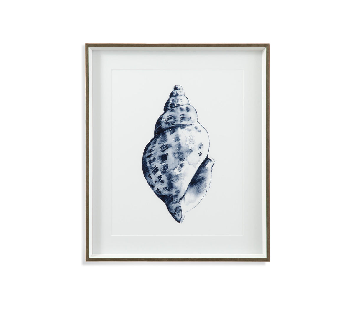 Bassett Blue Quiet Conch In Indigo II Framed Print
