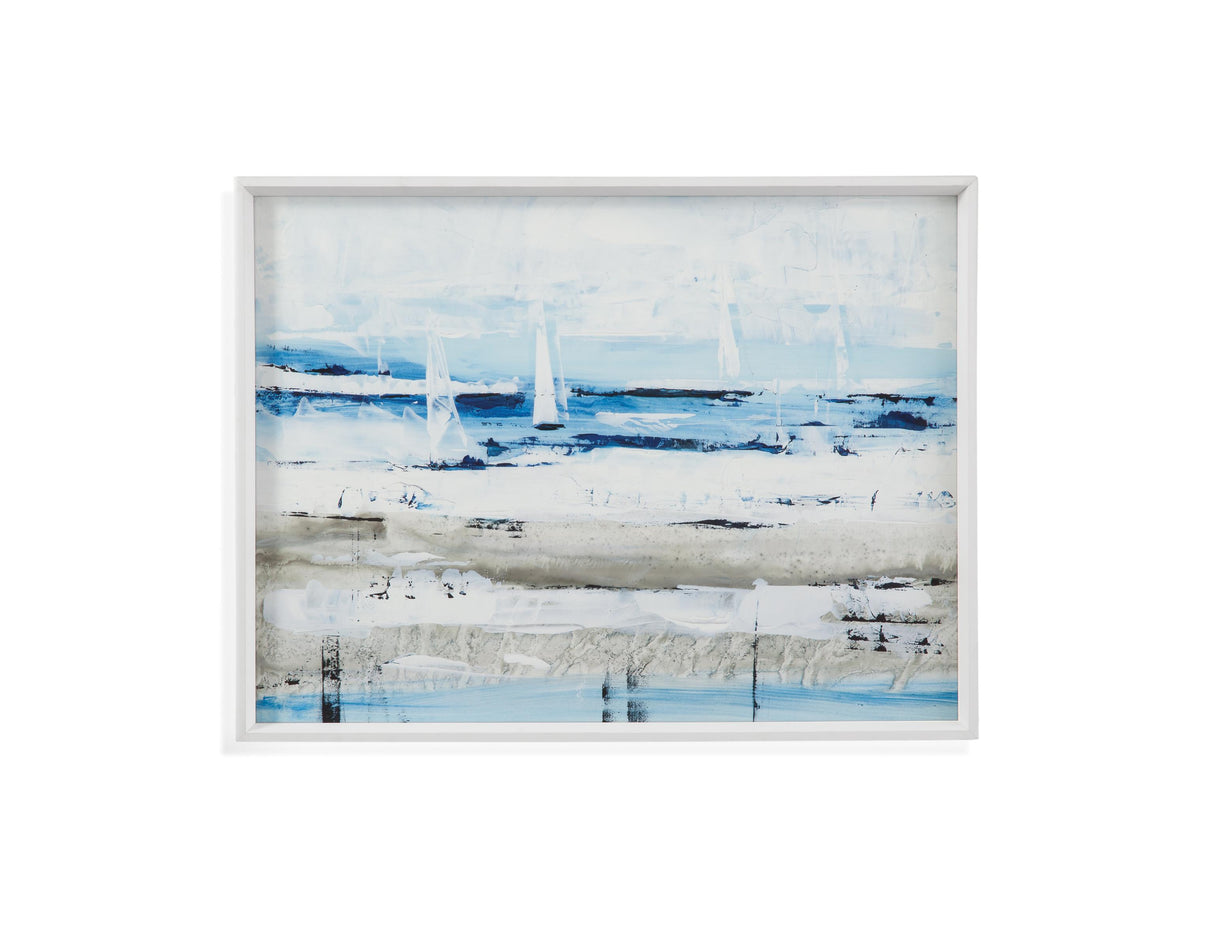 Bassett White Sea Gaze I Framed Print