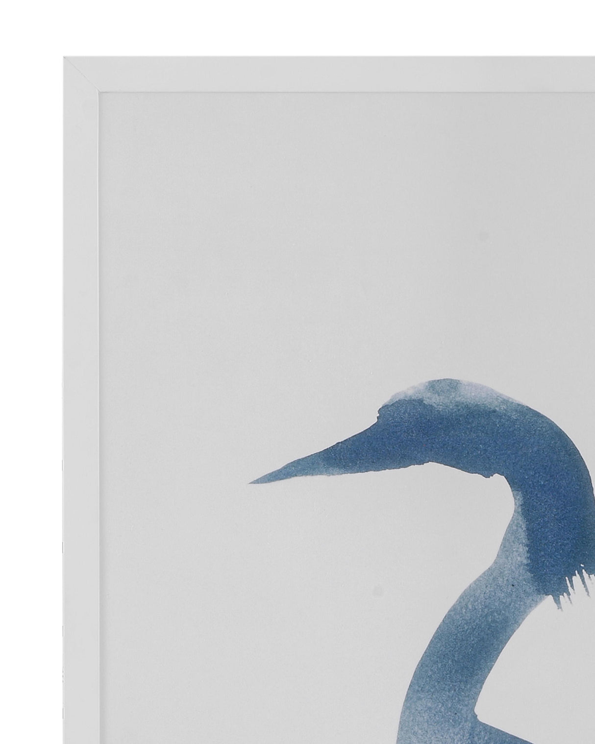 Bassett Blue Heron in Blue II Framed Print
