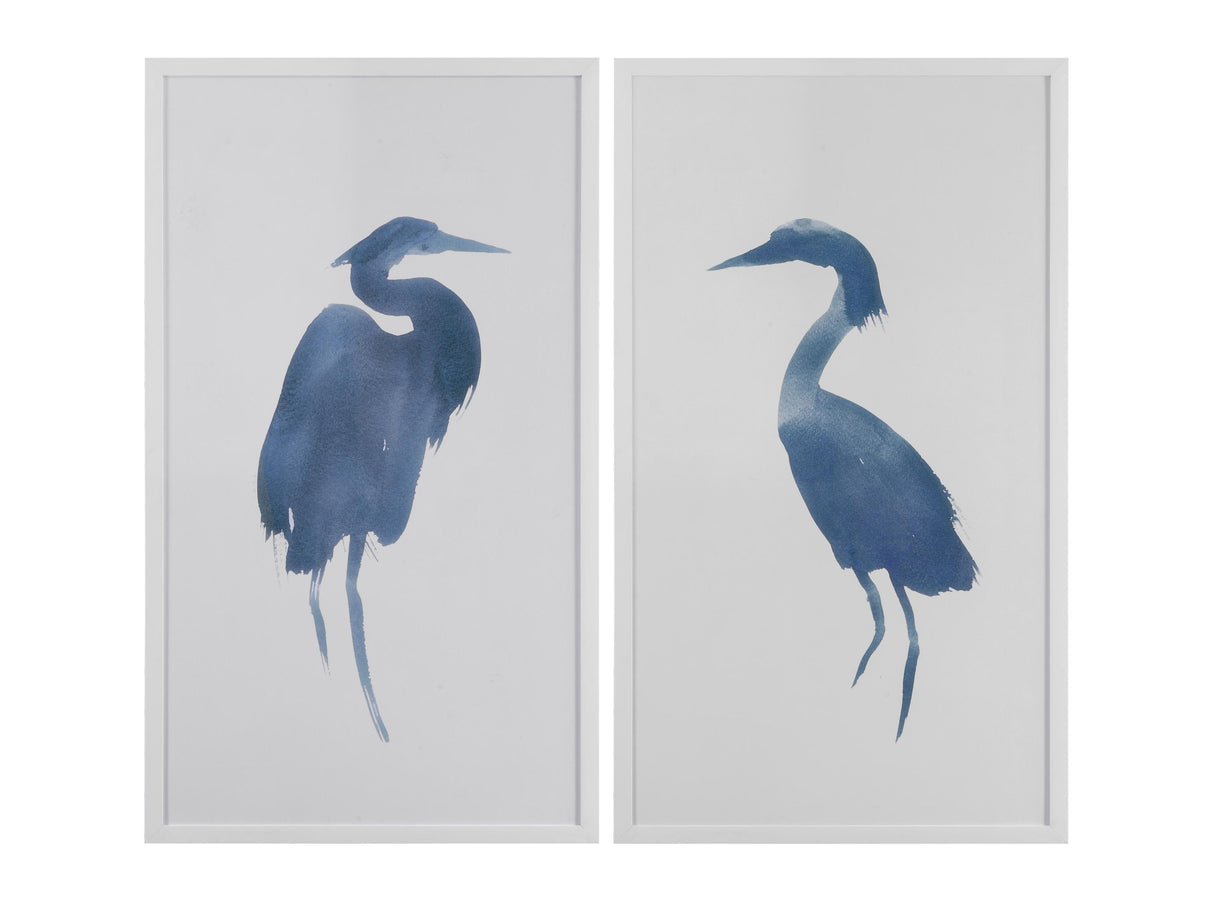 Bassett Blue Heron in Blue II Framed Print