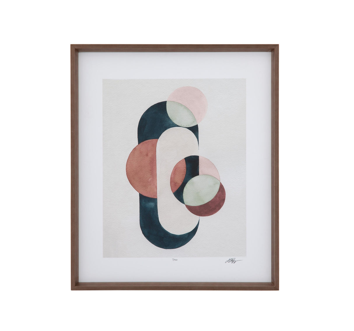 Bassett Black Loops and Bounds I Framed Print