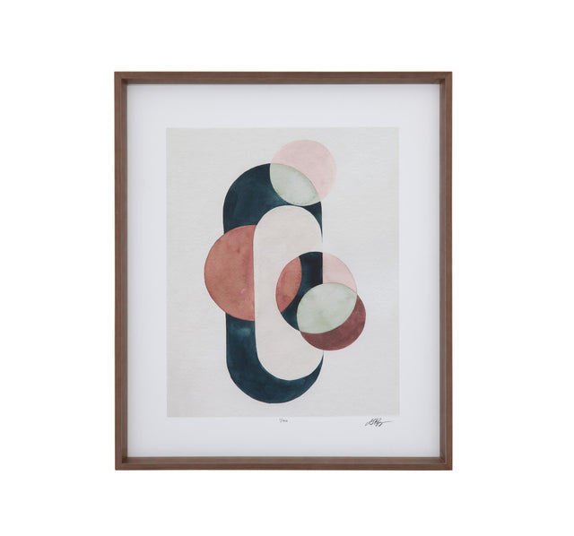 Bassett Black Loops and Bounds I Framed Print