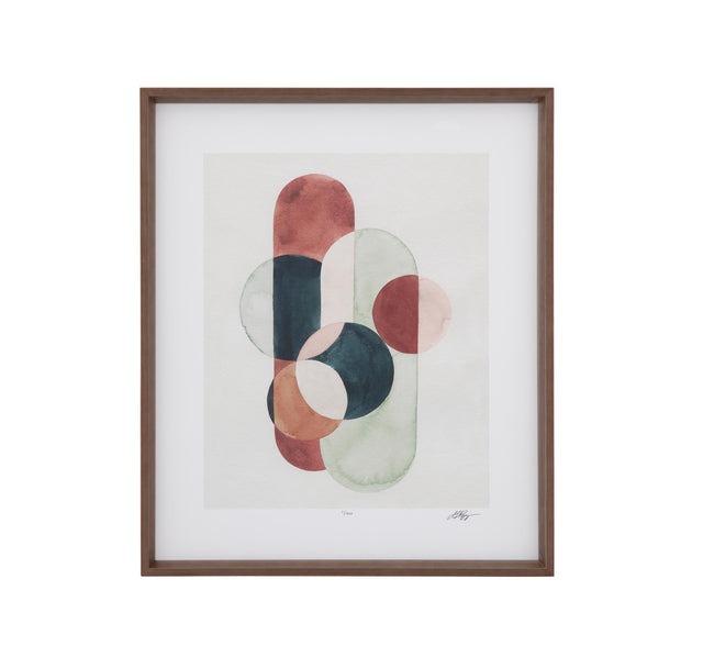 Bassett Black Loops and Bounds II Framed Print