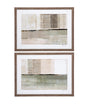 Bassett Brown Across the Abstract Bay Framed Print Set of 2