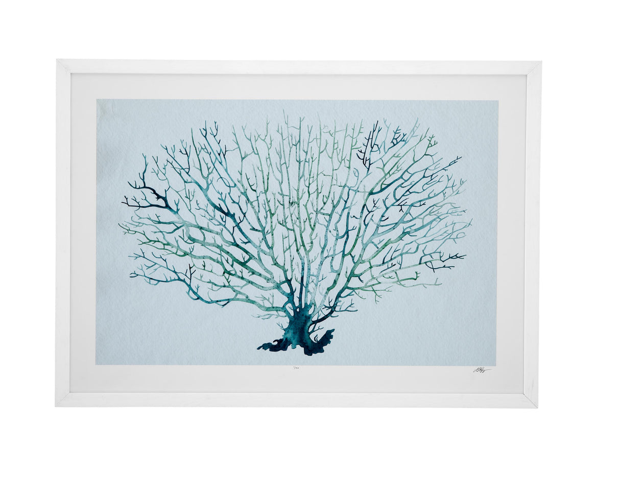 Bassett Blue Seaglass Shadow III Framed Print