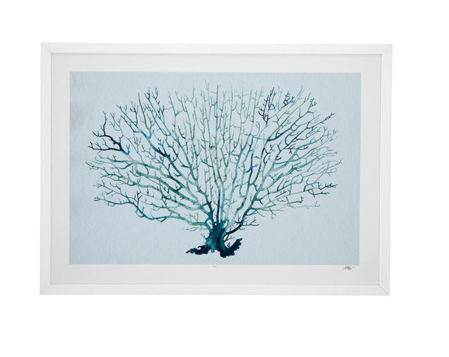 Bassett Blue Seaglass Shadow III Framed Print