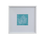 Bassett White White Coral on Blue I Framed Print