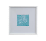 Bassett White White Coral on Blue III Framed Print