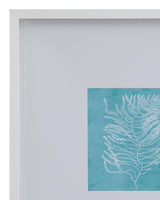 Bassett White White Coral on Blue III Framed Print