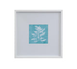 Bassett White White Coral on Blue IV Framed Print