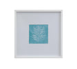 Bassett White White Coral on Blue II Framed Print