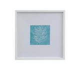 Bassett White White Coral on Blue II Framed Print
