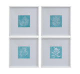Bassett White White Coral on Blue II Framed Print