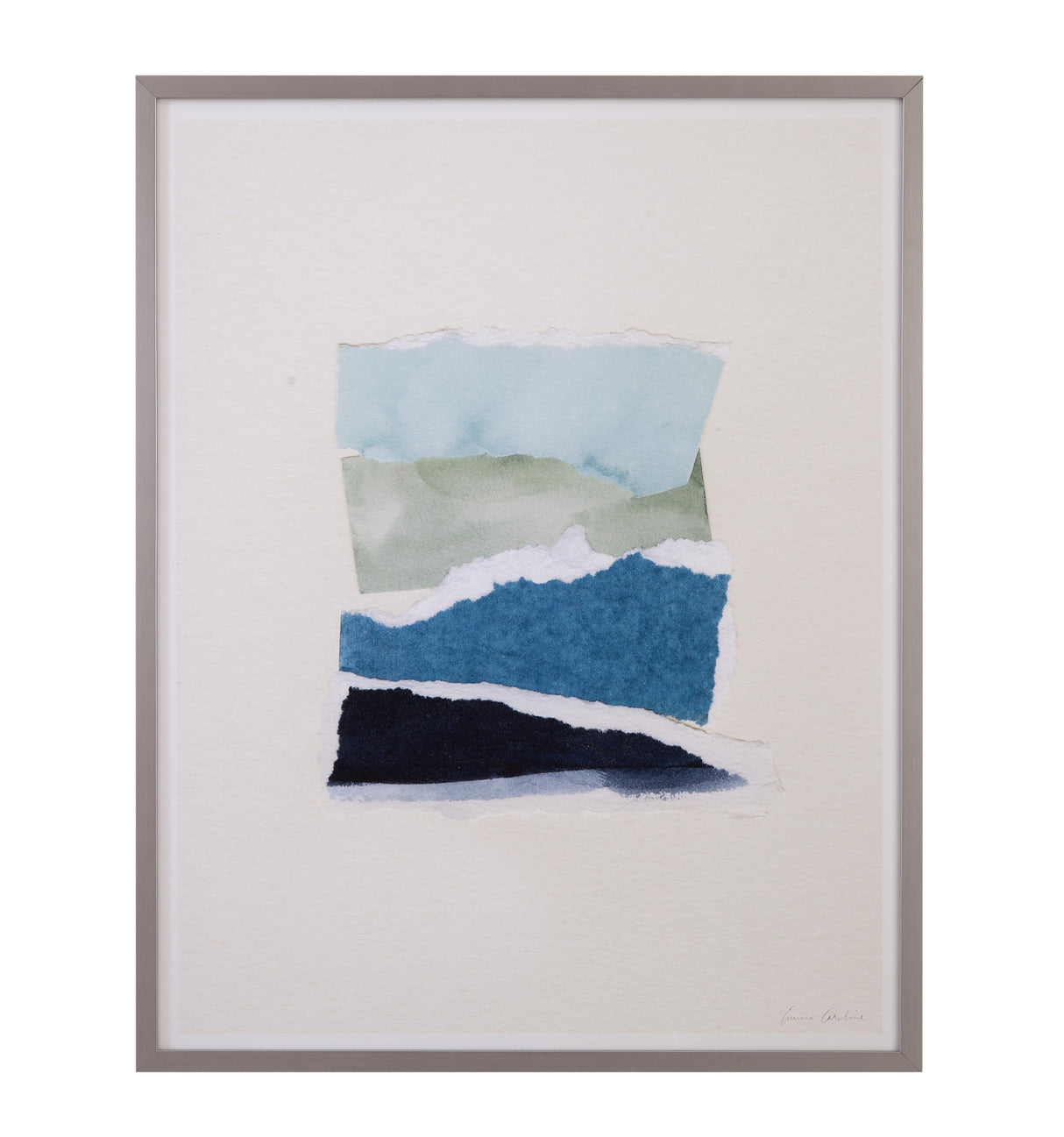 Bassett Blue Seaside Color Study I Framed Print