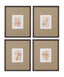 Bassett Brown Parchment Coral Framed Print Set of 4