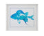 Bassett Blue Watercolor Fish I Framed Print