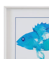 Bassett Blue Watercolor Fish I Framed Print