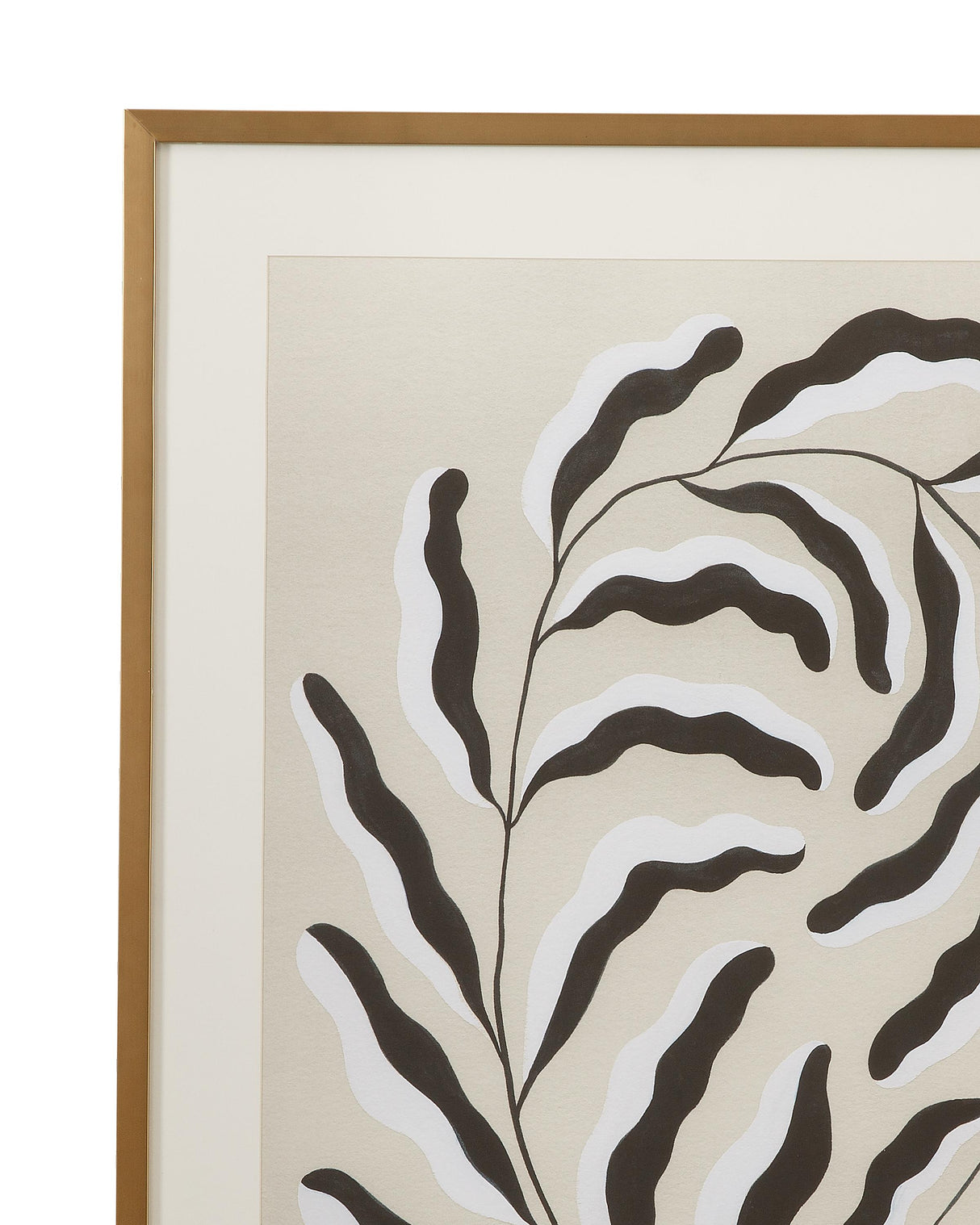 Bassett Tan Emerging Weeds I Framed Print