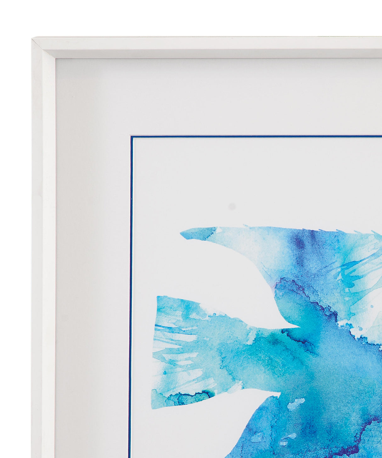 Bassett Blue Watercolor Fish II Framed Print