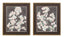 Bassett Brown Branch Burgundy Framed Print s/2