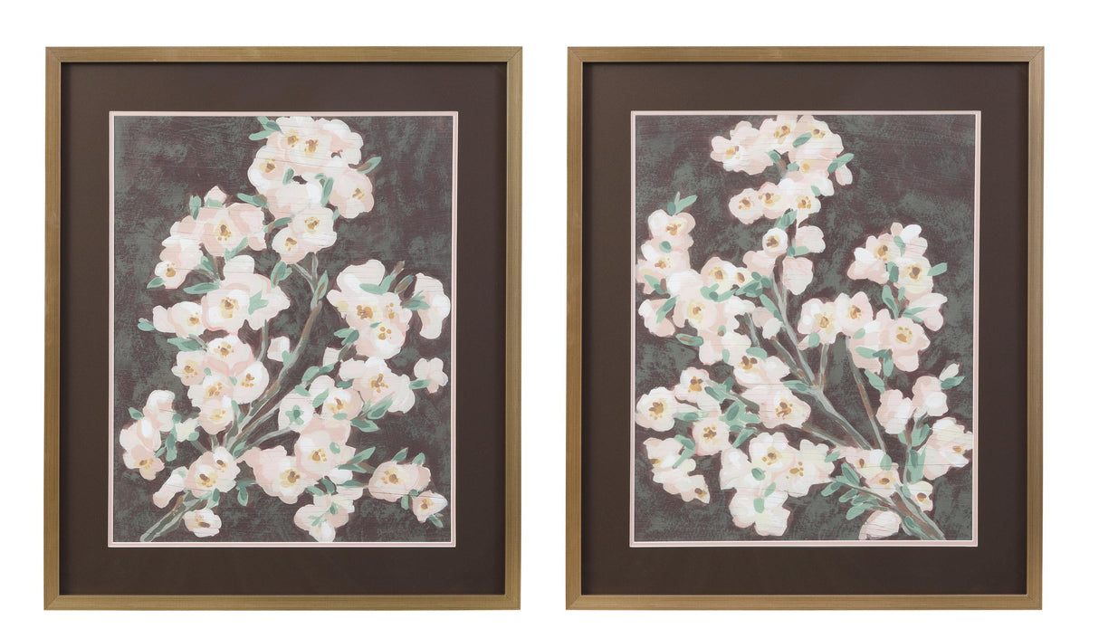 Bassett Brown Branch Burgundy I Framed Print
