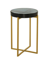 Bassett Gold Marilee Accent Table - Blue