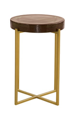 Bassett Gold Marilee Accent Table - Red