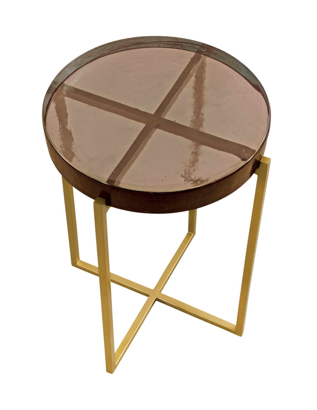 Bassett Gold Marilee Accent Table - Red