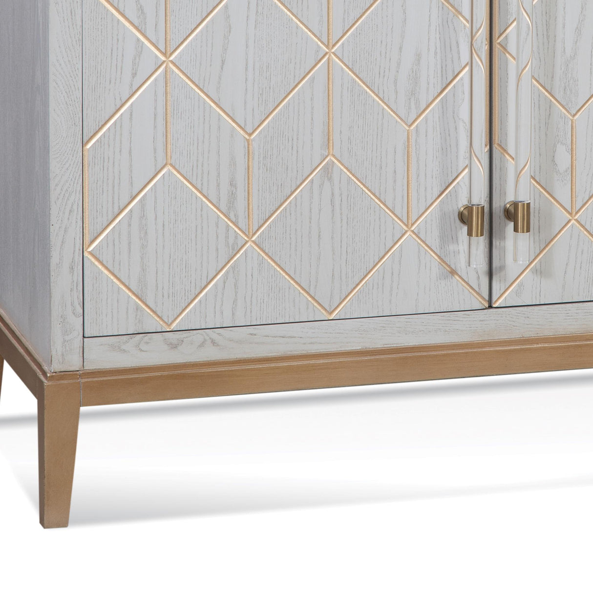 Bassett Gray Perrine Wood Bar Cabinet