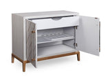 Bassett Gray Perrine Wood Bar Cabinet
