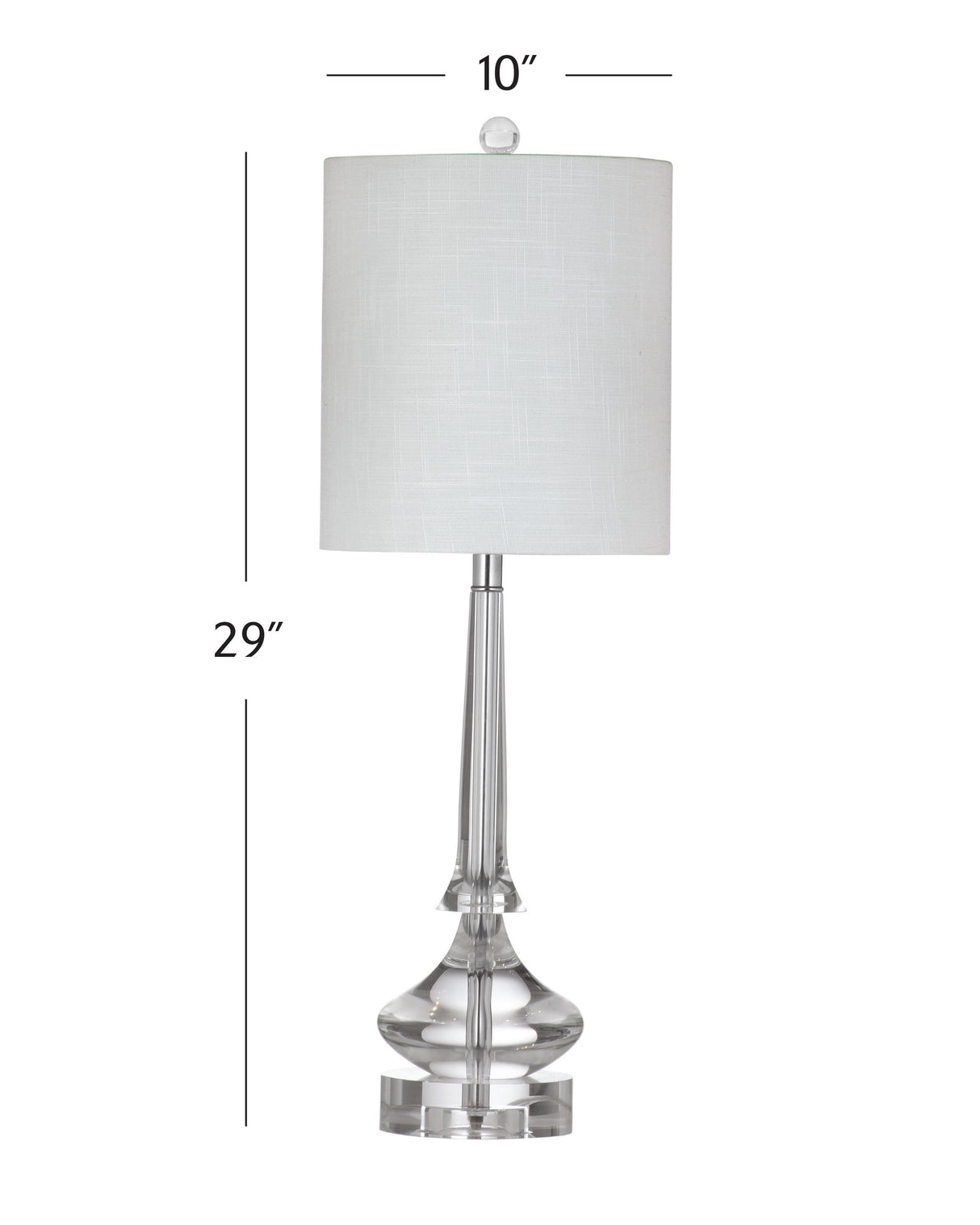 Bassett Clear Rivoli Table Lamp