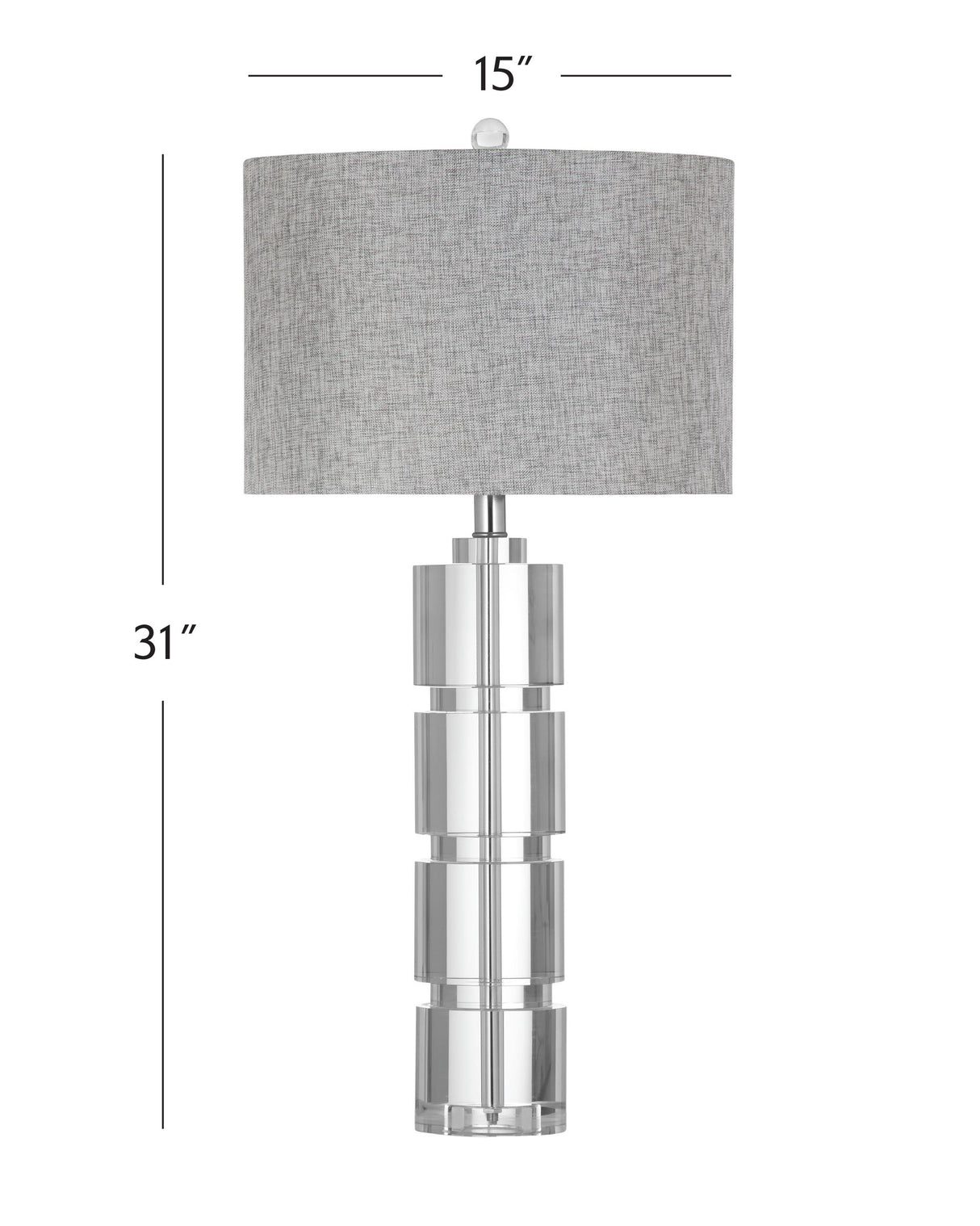 Bassett Clear Bethany Table Lamp