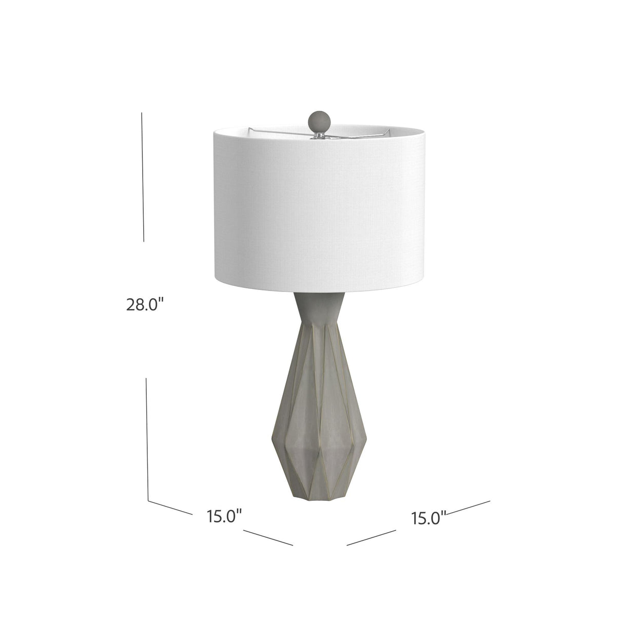 Bassett Gray Branka Table Lamp