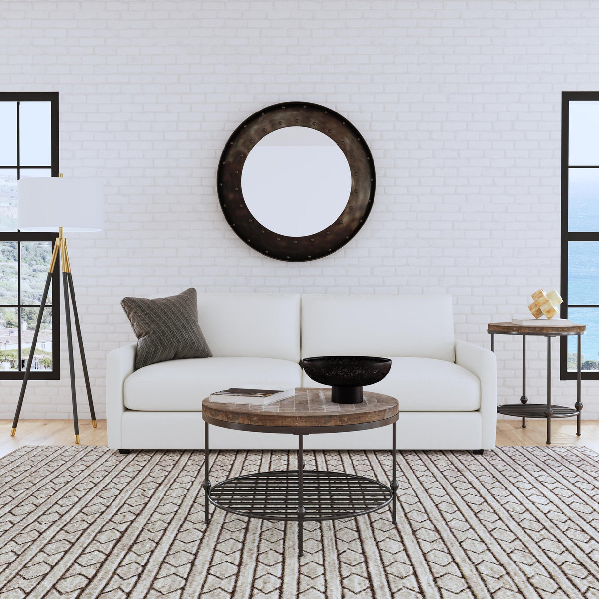 Bassett Black Rowe Floor Lamp