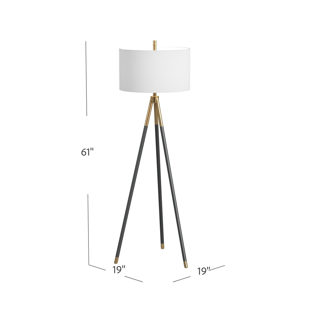 Bassett Black Rowe Floor Lamp