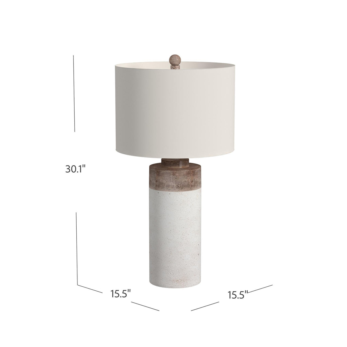Bassett White Lamar Table Lamp